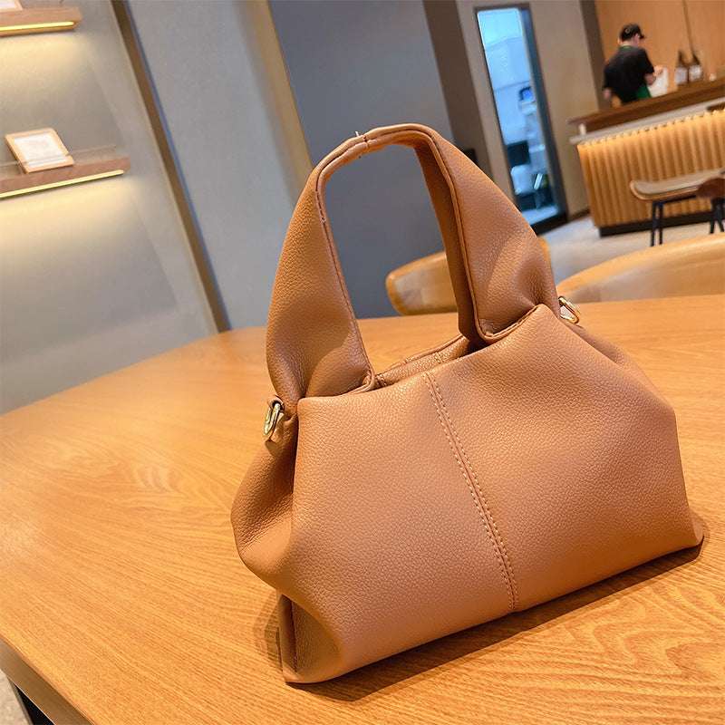 Crossbody veske dame i fransk stil Camel trumpet