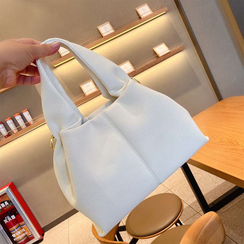 Crossbody veske dame i fransk stil White trumpet