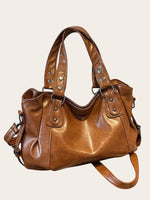 Retro Tote Bag Dame | Europeisk Stil Skulder- og Crossbody-veske