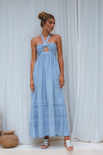 Penelope Halter Linen Maxi Dress - Trendyglobal 