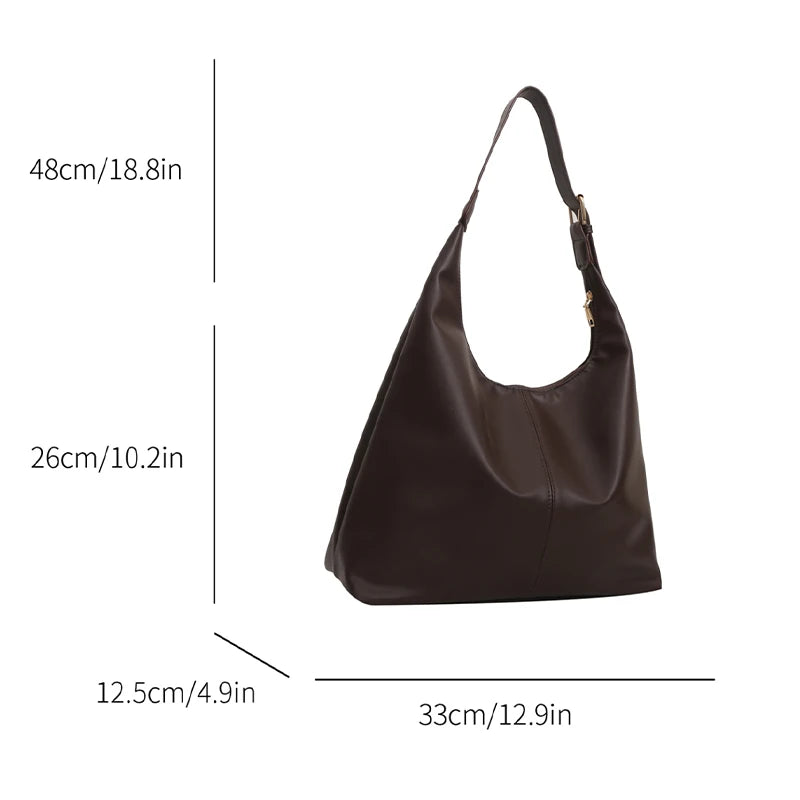 Trendy hobo veske – stor kapasitet skulderveske i PU