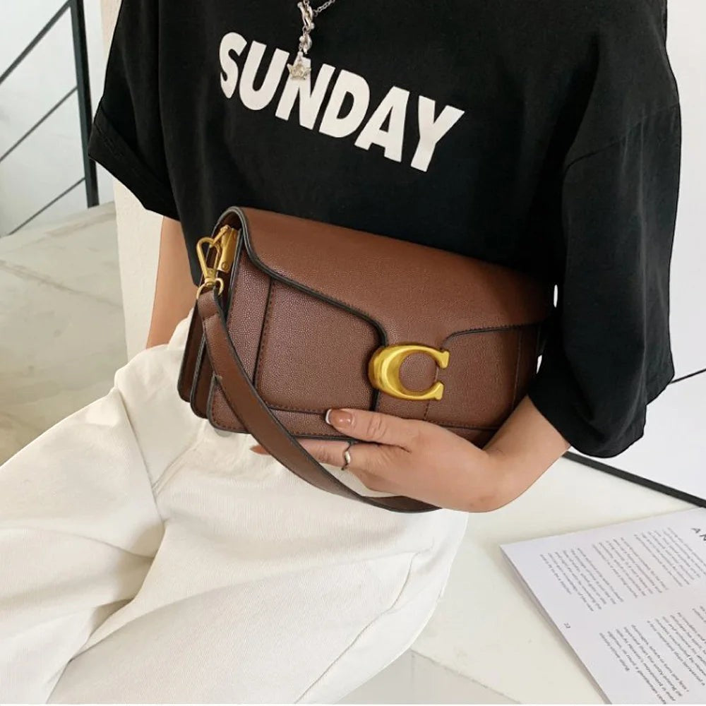 Crossbody Veske Dame | Liten Skulderveske med Dobbel Stropp