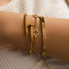 3-pack gullfarget armbånd dame – Firekløver & trendy design