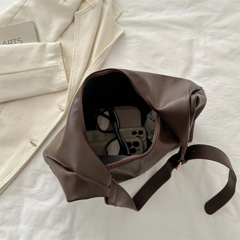 Trendy hobo veske – stor kapasitet skulderveske i PU