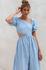 Sundaze Cutout Linen Midi Dress (Sale) - Trendyglobal 