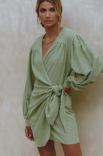 Ti Amo Linen Wrap Dress - Trendyglobal 