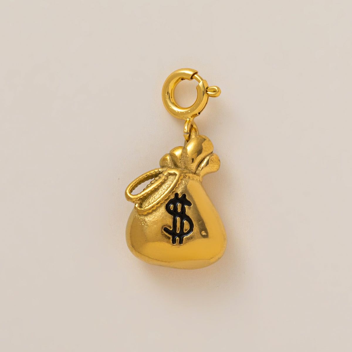 18K Gull Halskjede med Zirkonia Anheng - Elegant Smykke Money Bag Pendant
