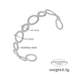 Armbånd Dame 18K Gullbelagt - Trådet Ring Design Åpen Moteriktig