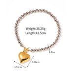 Smykkesett Dame 18K gullbelagt - Hjerte Gull og Sølv Matching Design Halskjede Armbånd Ring Øredobber Style A-Necklace-61