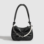 Håndveske med Perlekjede - Black Without Crossbody Chain - Veske