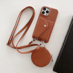 iPhone Deksel med Kortholder - Brown / IPhone7