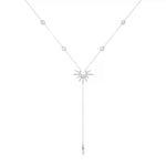 18K Gullbelagt Y-formet Halskjede med Dusker - Sommer Strand Silver