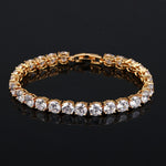 Armbånd Dame S925 Stølv - Lett Luksus Zirkon Design Gold-plated white zircon