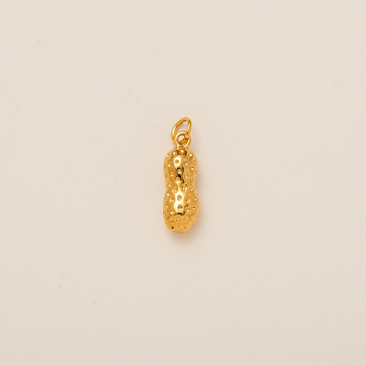 18K Gullbelagt Halskjede med Vakuumbelegg - Minimalistisk Anheng Peanut pendant
