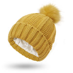 Vinterlue med Fuskepels Pom Pom - Lue for damer - Trendyglobal 