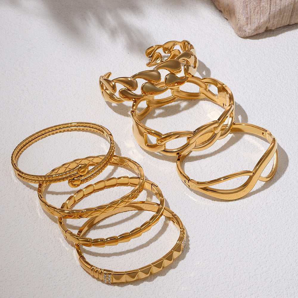 Armbånd Dame 18K Gullbelagt - Geometrisk Hul Design Enkel Elegant