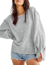 Sweatshirt For Damer - Genser Med Rund Hals, Lange Ermer - Trendyglobal 