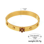 Armbånd Dame 18K Gullbelagt - Snøfnugg Edelsten Utsøkt Moteriktig Red