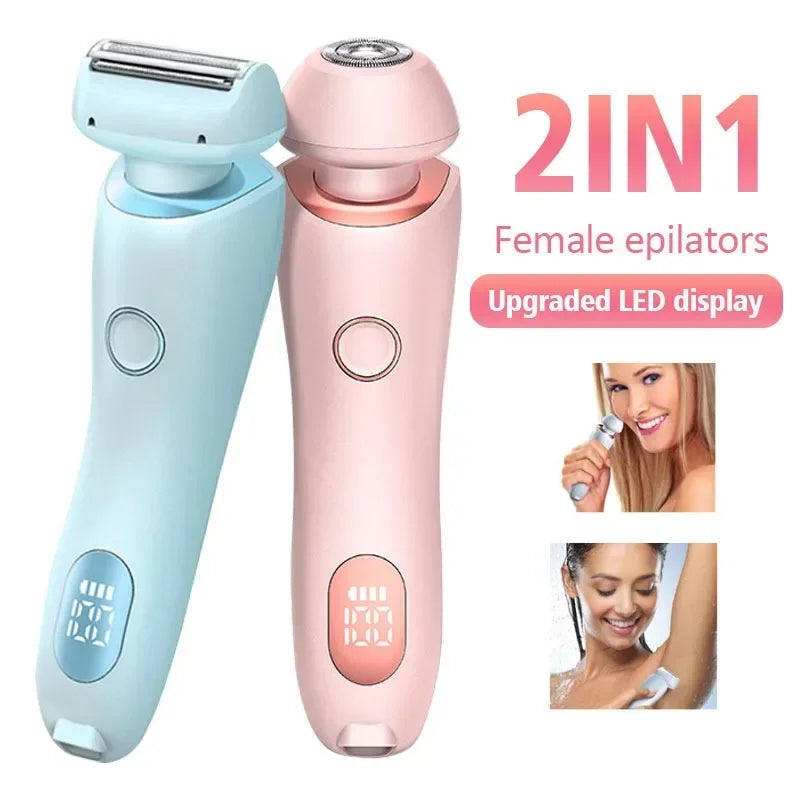 2-i-1 Hårfjerning Epilator USB Oppladbar Trimmer for Kvinner