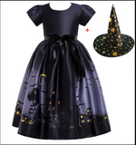 Halloween Prinsessekjole med printet Mesh - Trendyglobal 