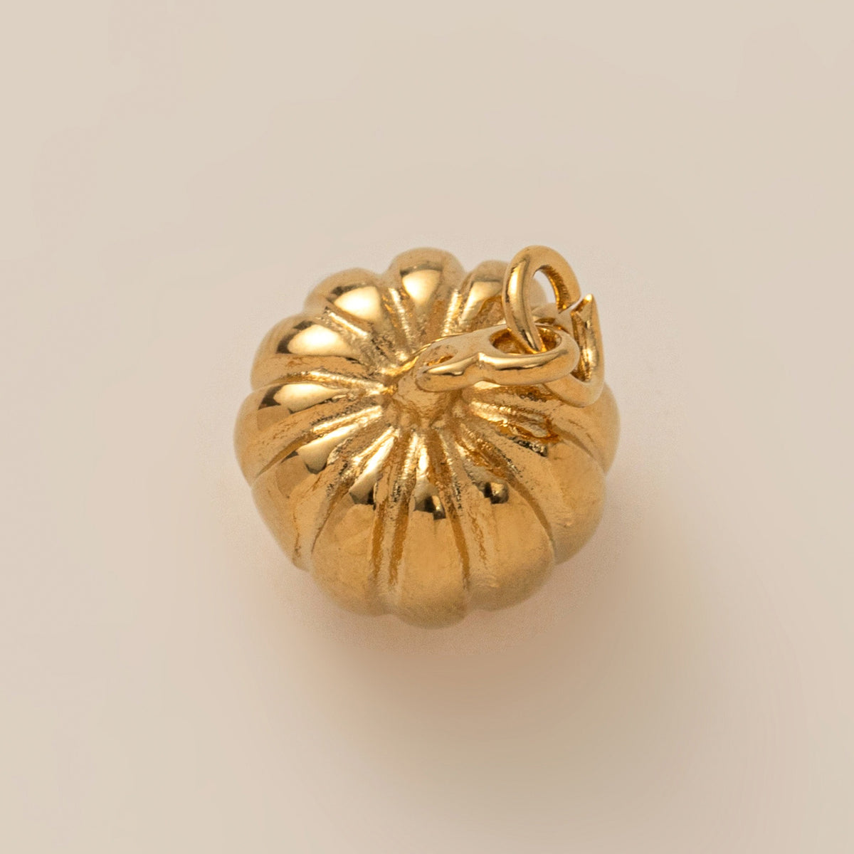 18K Gullbelagt Halskjede med Vakuumbelegg - Minimalistisk Anheng Pumpkin pendant