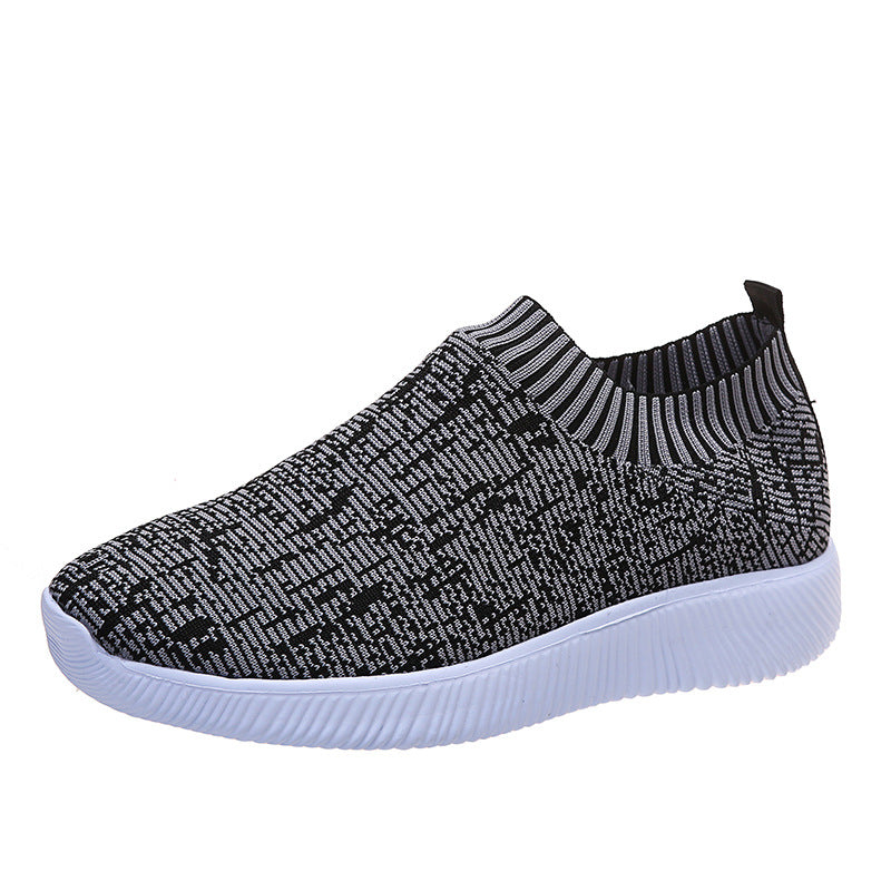 Flats Sneakers for Løping og Gåturer - Stripe Knit Sock Shoes - Trendyglobal 