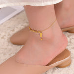 Ankelsmykke Dame 18K gullbelagt - Irregulær Firkant Design Allsidig