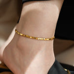 Ankelsmykke Dame 18K gullbelagt - Lett Luksus Gull og Sølv Design Gold