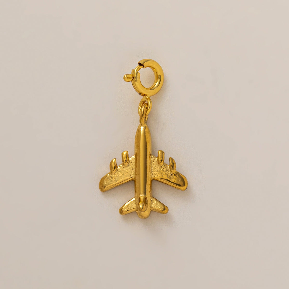 18K Gull Halskjede med Zirkonia Anheng - Elegant Smykke Airplane pendant