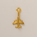 18K Gull Halskjede med Zirkonia Anheng - Elegant Smykke Airplane pendant