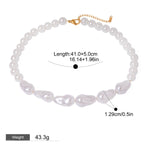 Halskjede Dame 18K gullbelagt- Perle Beaded Design Trendy