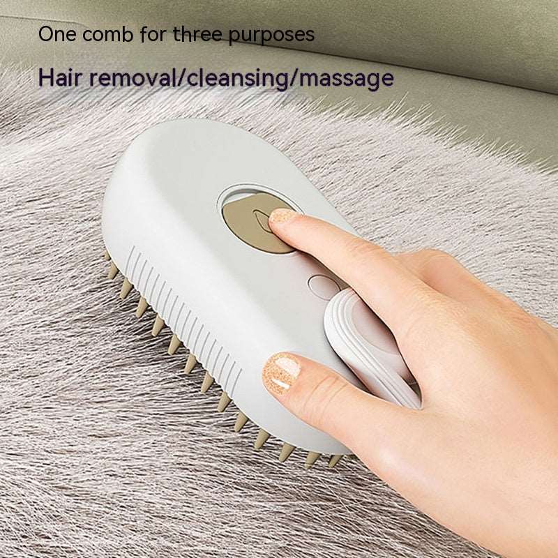 Cat Steam Brush Steamy Dog Brush 3 In 1 Electric Spray Cat Hair Brushes For Massage Pet Grooming Comb Hair Removal Combs Pet Products - Trendyglobal 