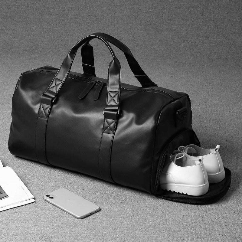 Skinn duffle bag, skulderveske med stor kapasitet - Trendyglobal 