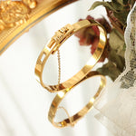 Armbånd Dame 18K Gullbelagt - Kvadrat Hul Dusk Kjede Design Utsøkt