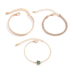 Armbånd Dame 18K Gullbelagt - Hip-Hop Punk Rhinestone Firkløver