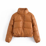 Skinnjakke for dame - Varm Kort Parkas - Trendyglobal 