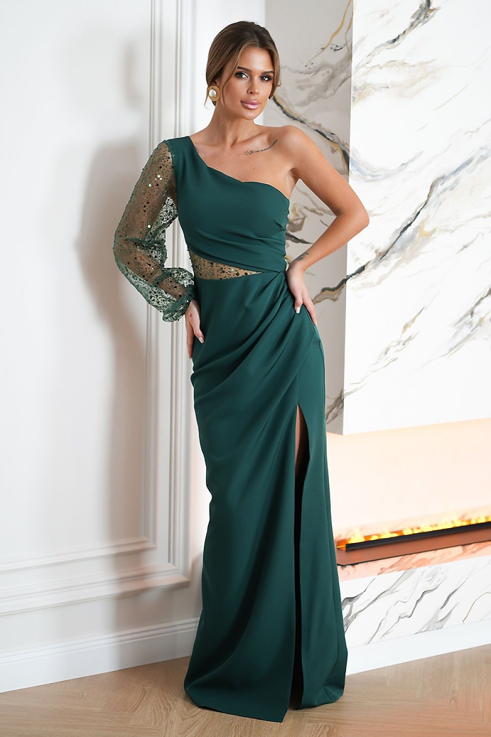 Long dress model 202384 Bicotone