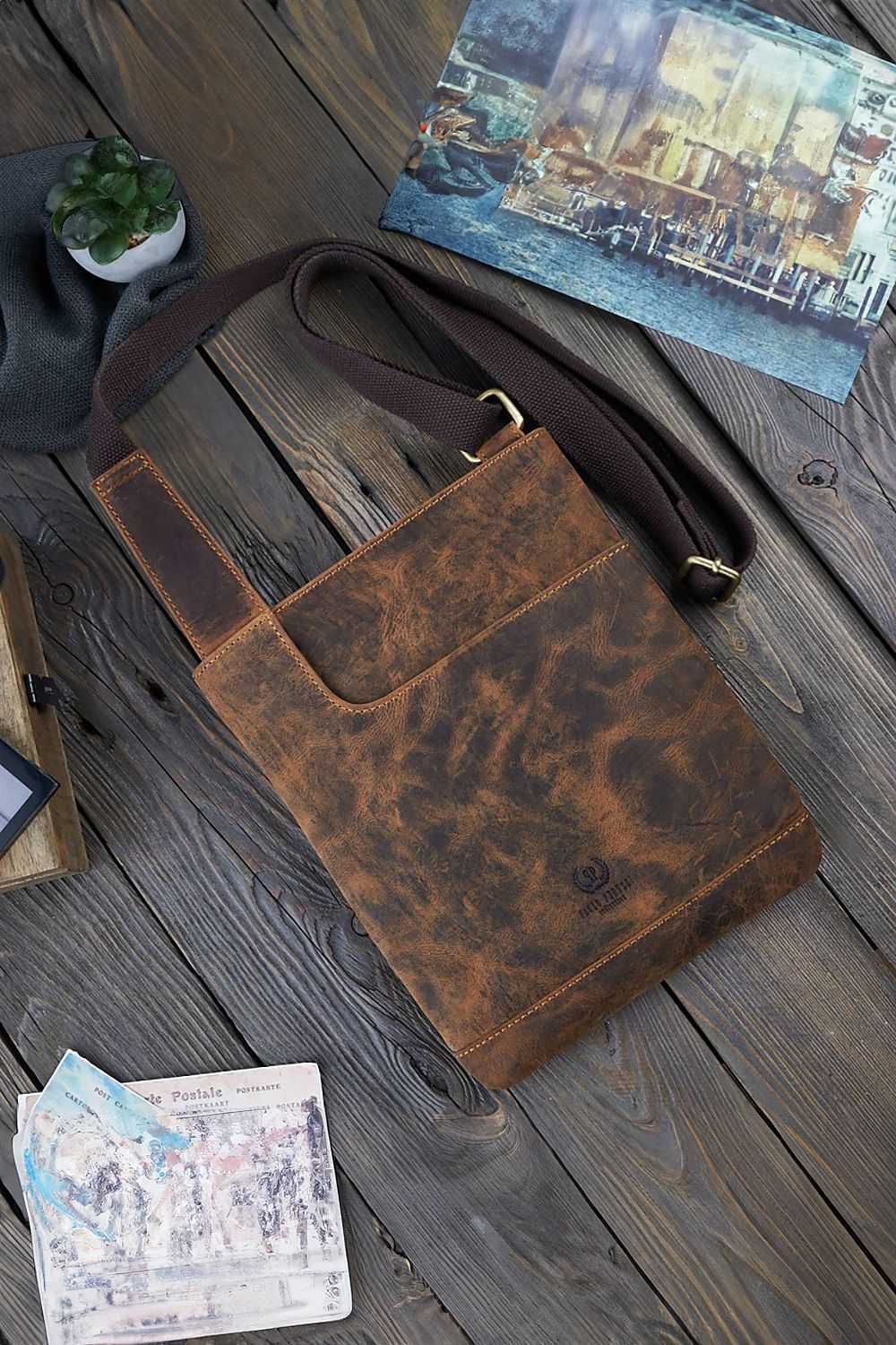 Natural leather bag model 191539 Galanter - Trendyglobal 