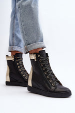 Wedge heel sneakers model 192302 Step in style - Trendyglobal 