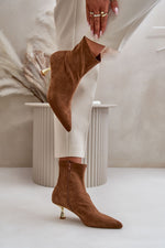 Heel boots model 199852 Step in style - brown / 36