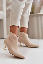 Heel boots model 199856 Step in style - beige 2 / 36