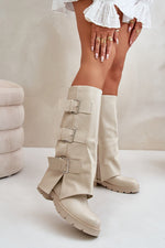 Thigh-Hight Boots model 199871 Step in style - beige / 36