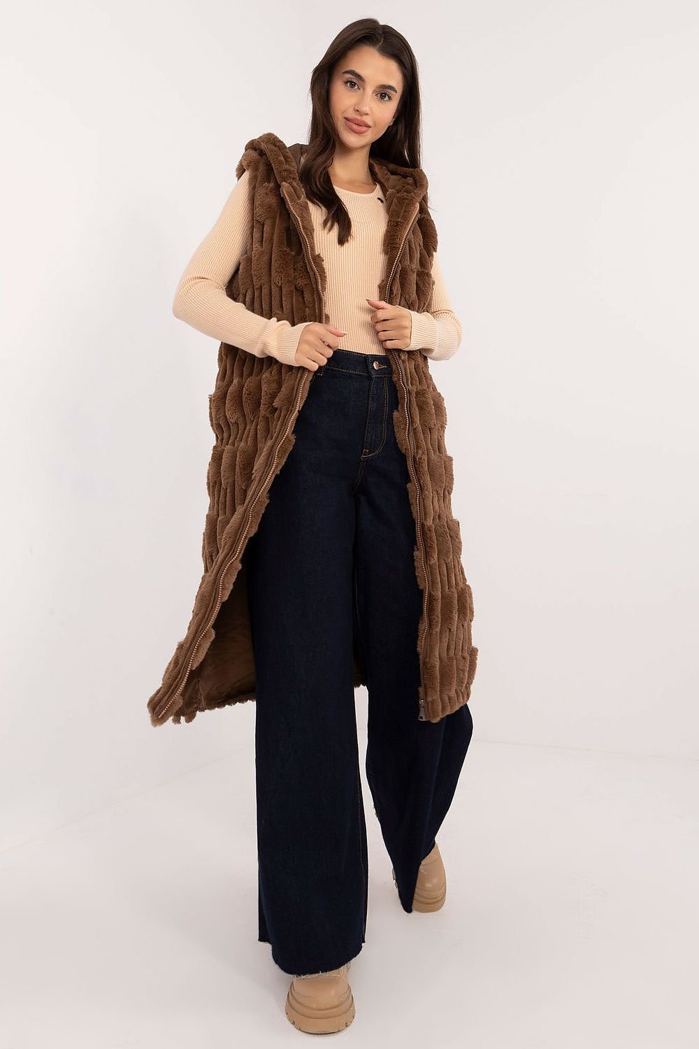 Gilet model 190869 AT - brown 4 / L/XL