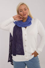 Shawl model 200860 AT - navy blue / one-size-fits-all