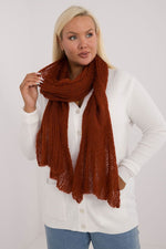 Shawl model 200976 AT - orange / one-size-fits-all