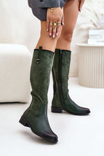 Thigh-Hight Boots model 201026 Step in style - green / 36