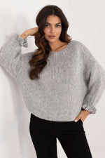 Jumper model 201304 Italy Moda - grey / one-size-fits-all