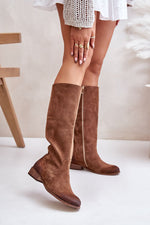 Thigh-Hight Boots model 201310 Step in style - brown / 36