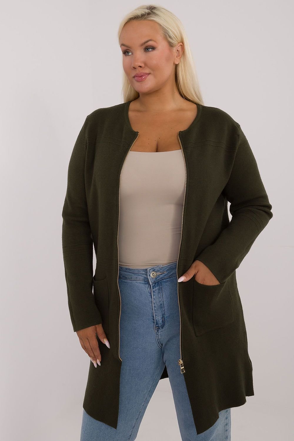 Jumper plus size model 201384 Factory Price - green / XL/XXL