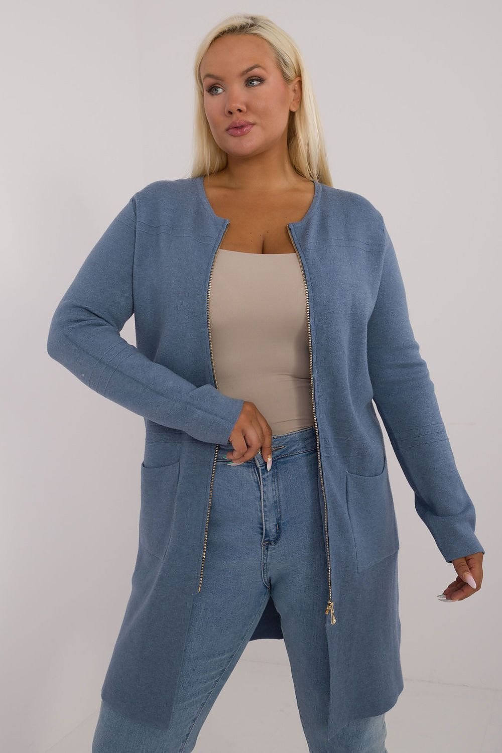 Jumper plus size model 201384 Factory Price - blue / XL/XXL